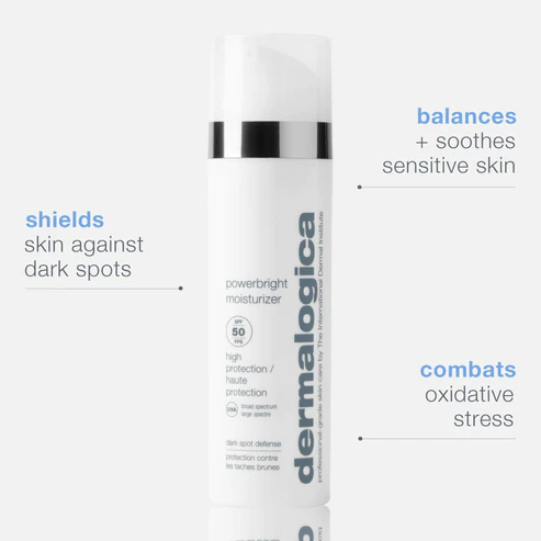DERMALOGICA POWERBRIGHT MOISTURIZER SPF50 - shields skin against dark spots