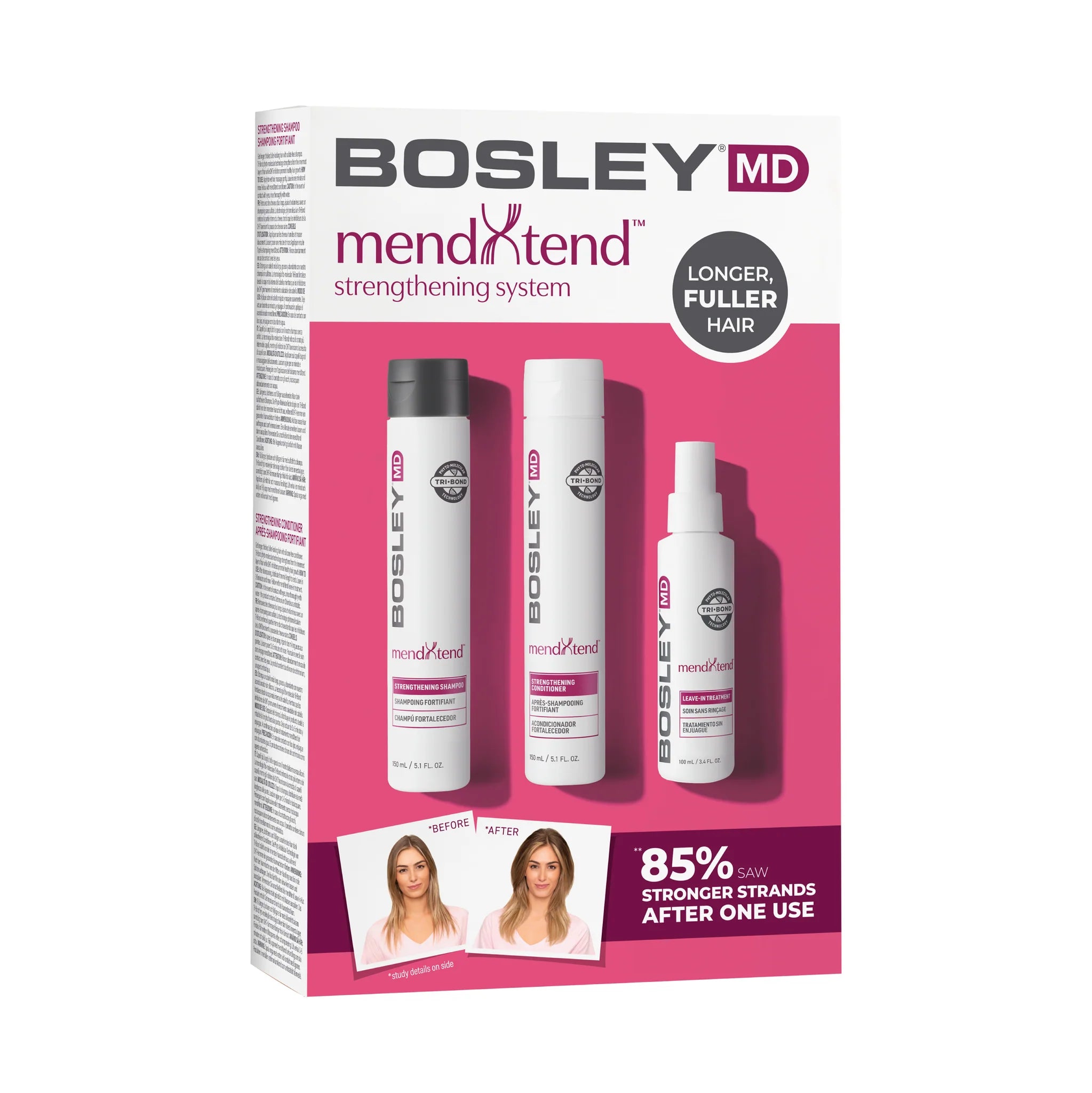 BOSLEY MD MENDXTEND STRENGTHENING SYSTEM FOR LONGER, FULLER HAIR