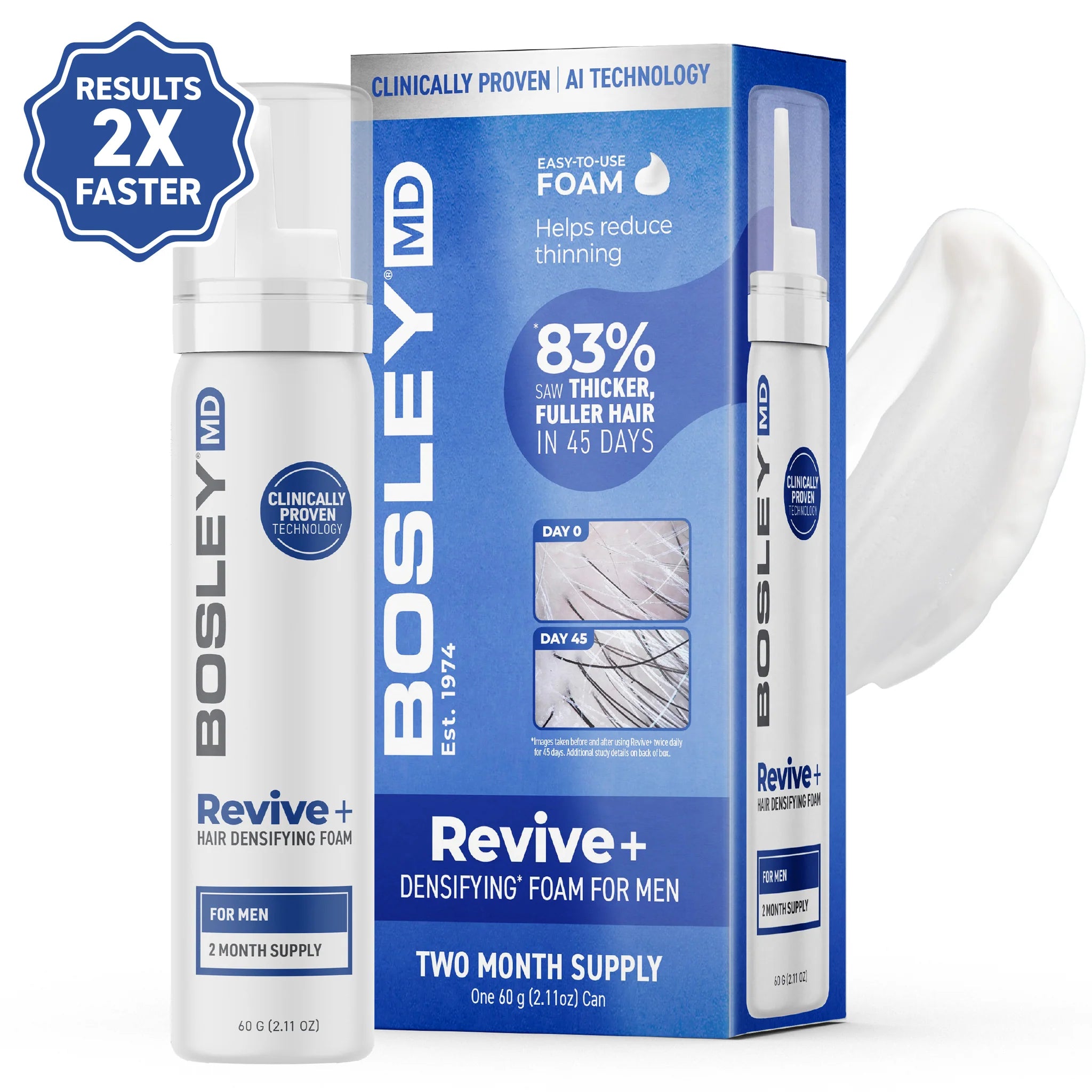 BOSLEY MD MEN'S REVIVE+ DENSIFYING TREATMENT FOAM