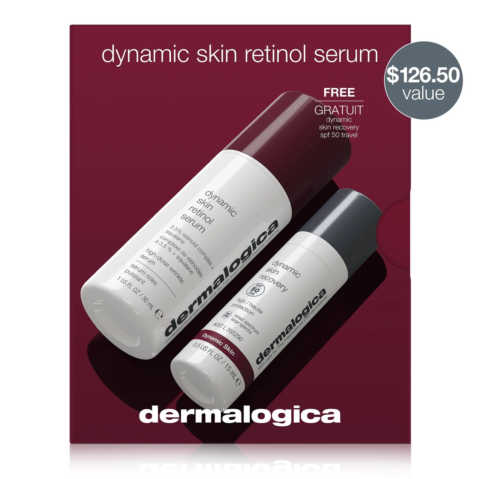 DERMALOGICA DYNAMIC DEFENSE DUO (1 FULL-SIZE + FREE TRAVEL) - retexturizes and hydrates
