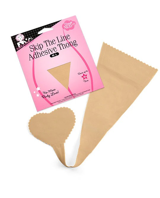 HOLLYWOOD FASHION SECRETS SKIP THE LINE ADHESIVE THONG M-L