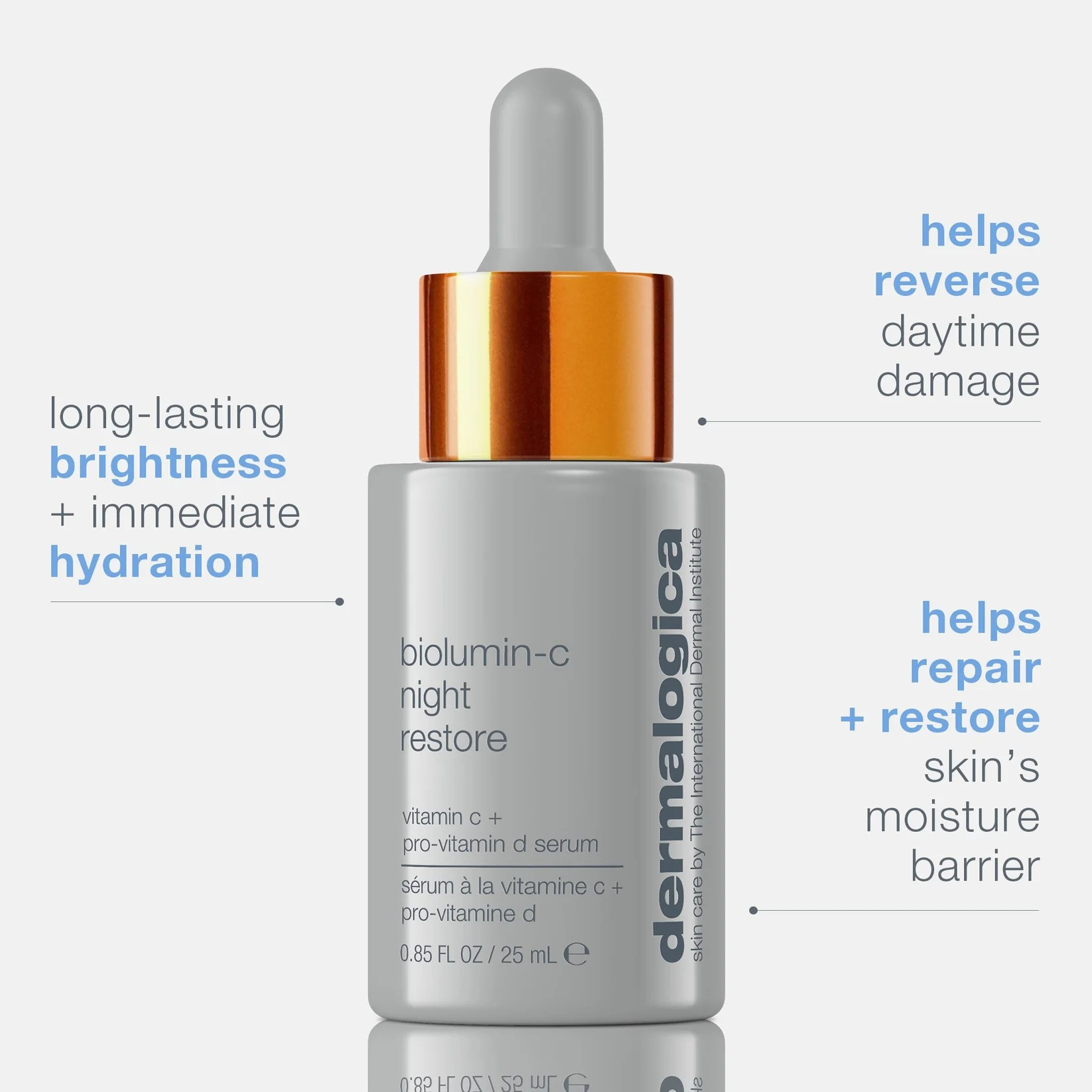 DERMALOGICA BIOLUMIN-C NIGHT RESTORE SERUM - restore skin’s radiance, hydration + tone