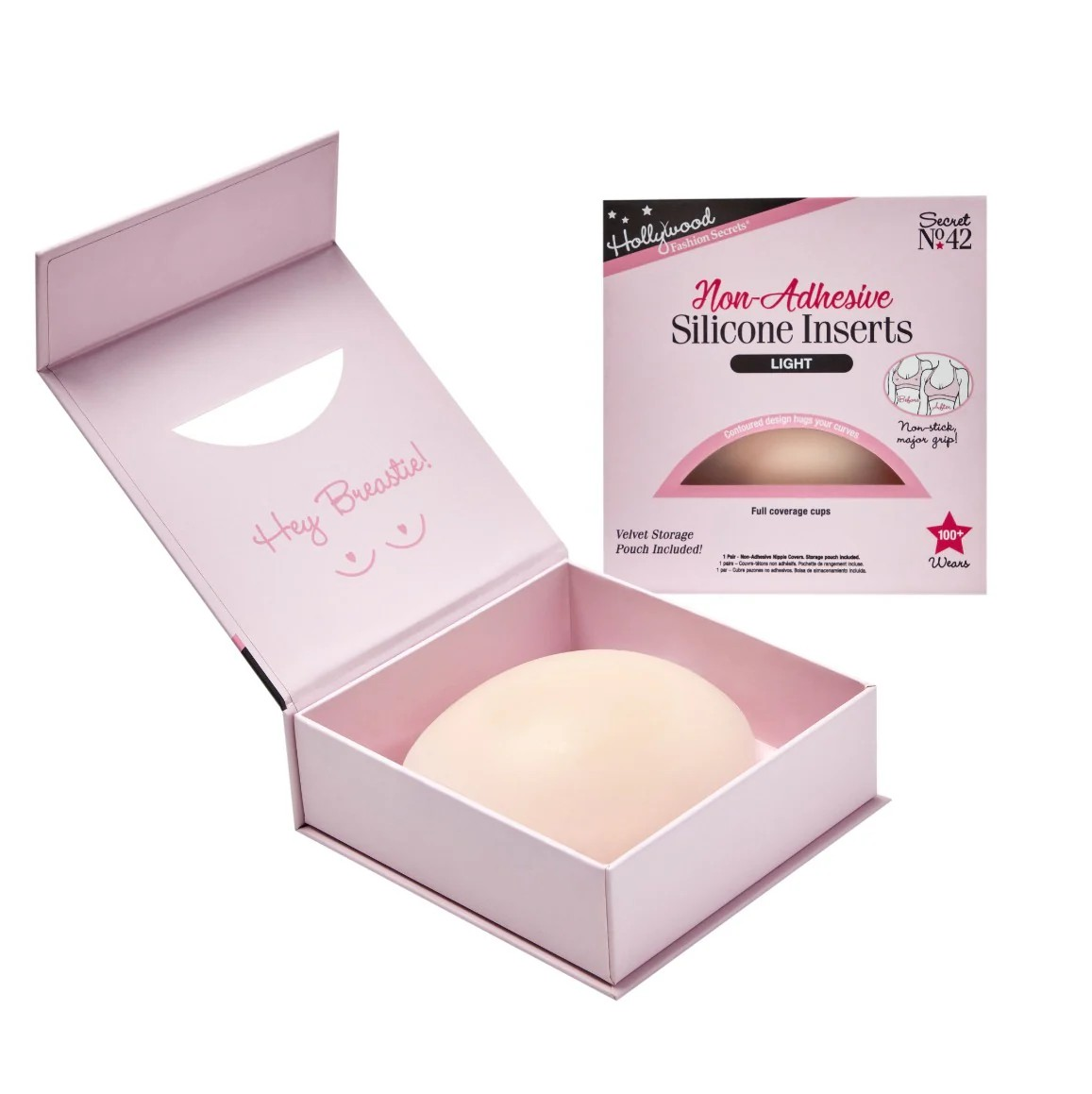 HOLLYWOOD FASHION SECRETS NON-ADHESIVE SILICONE INSERTS LIGHT