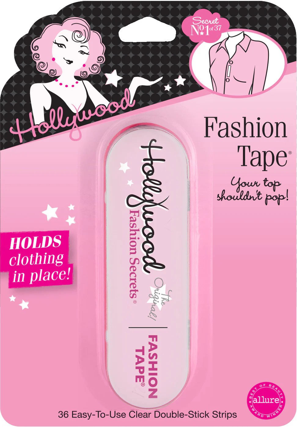 HOLLYWOOD FASHION SECRETS FASHION TAPE 36 PK TIN