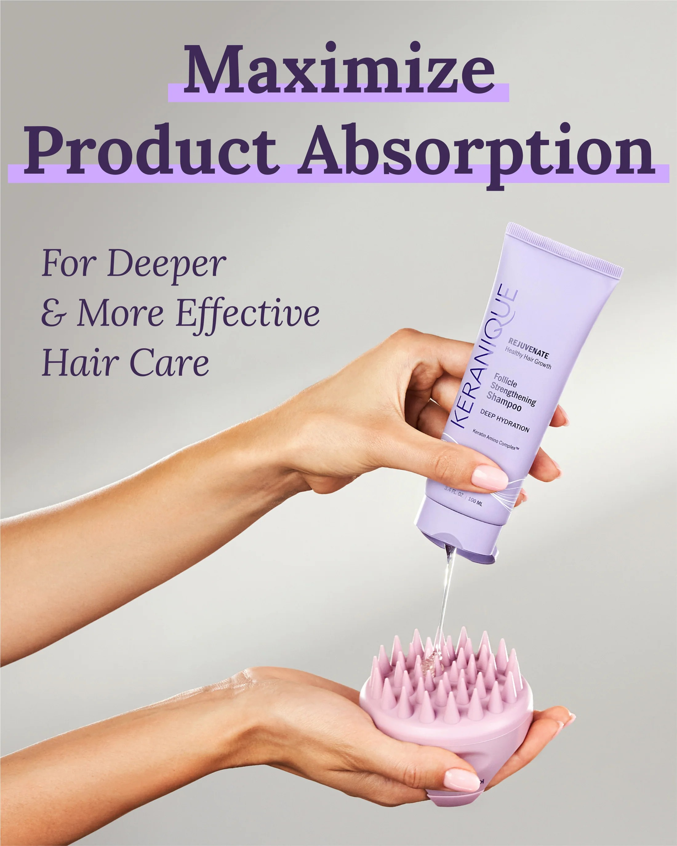 KERANIQUE SCALP STIMULATING SCALP MASSAGER