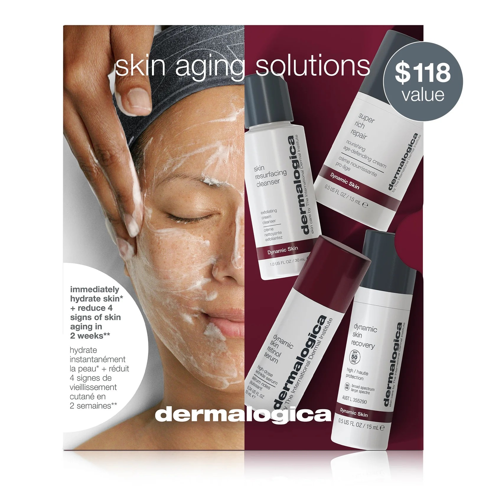 DERMALOGICA SKIN AGING SOLUTIONS KIT - retexturizes, moisturizes, repairs