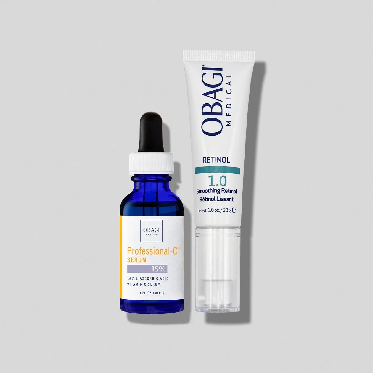 OABGI PROFESSIONAL-C® + RETINOL 1.0 SET ( Vitamin C Serum 15% + Retinol 1.0 Skincare Set)
