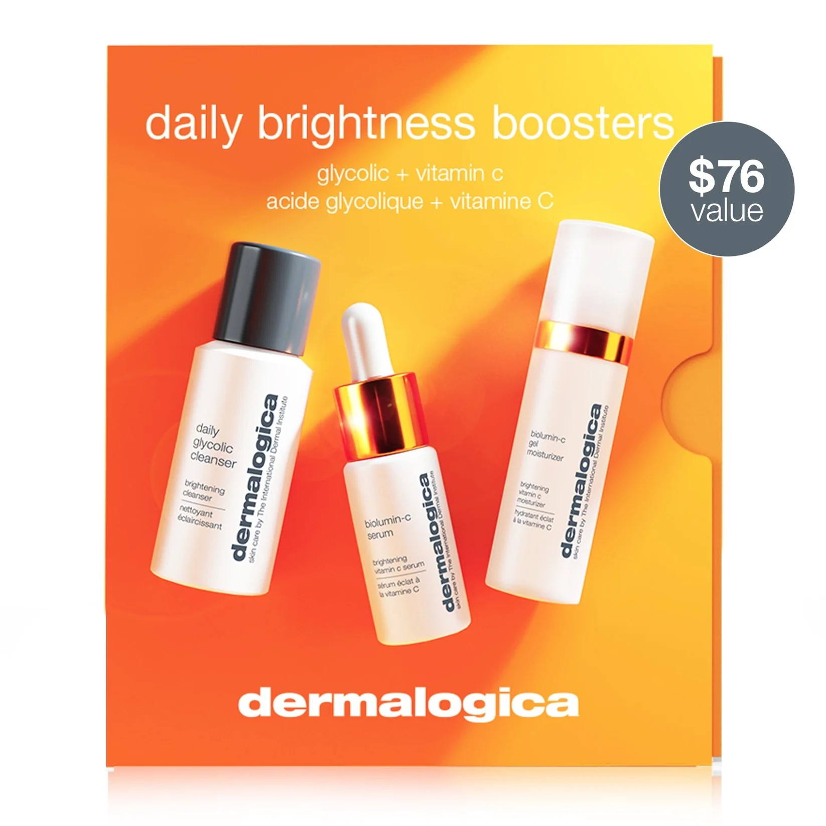 DERMALOGICA DAILY BRIGHTNESS BOOSTERS KIT - brightens, conditions, hydrates