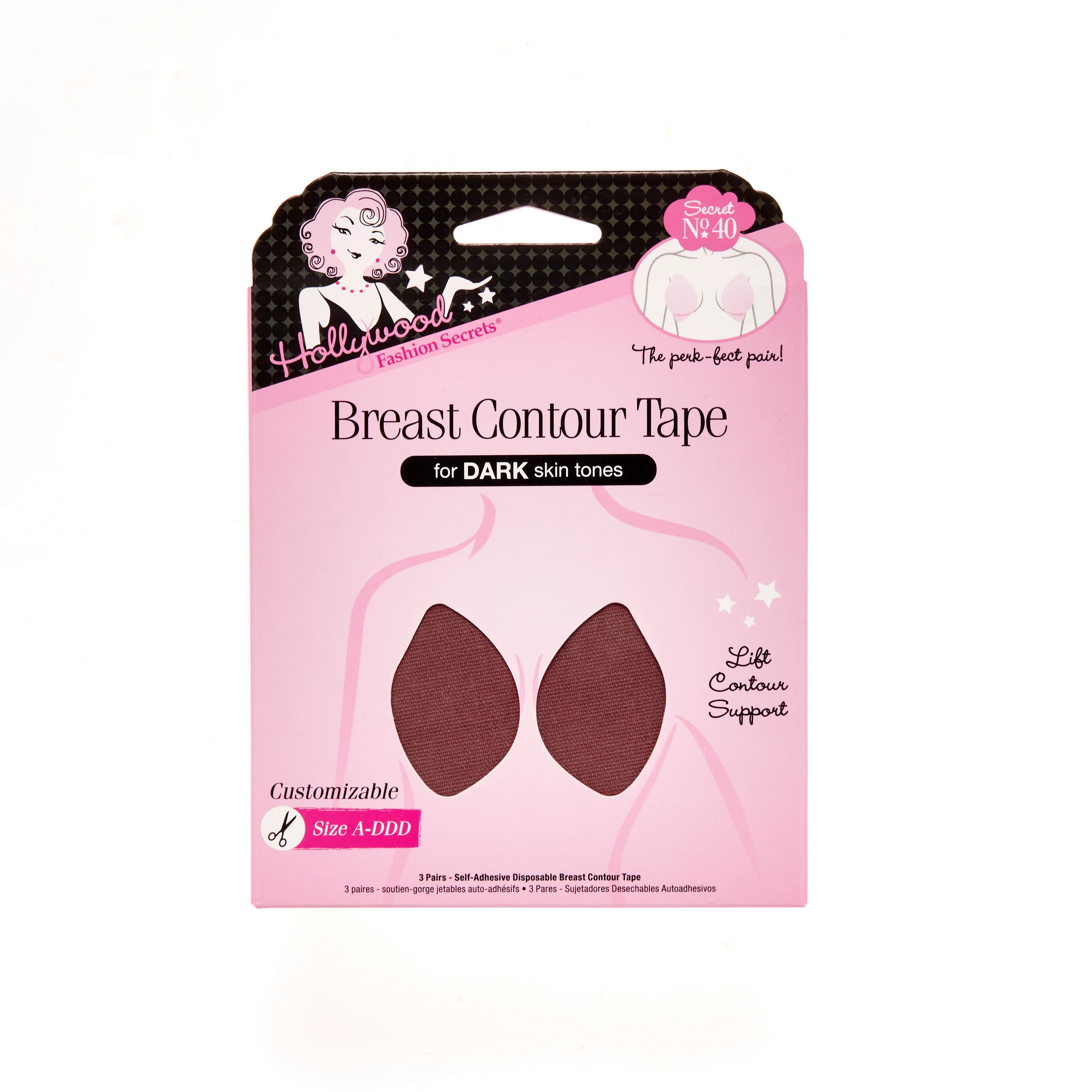 HOLLYWOOD FASHION SECRETS BREAST CONTOUR TAPE - DARK