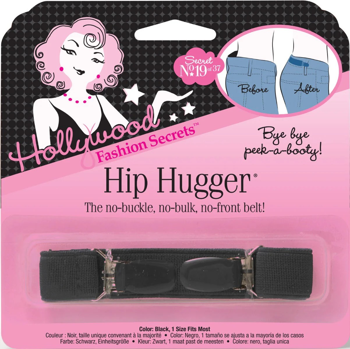 HOLLYWOOD FASHION SECRETS HIP HUGGER® BLACK